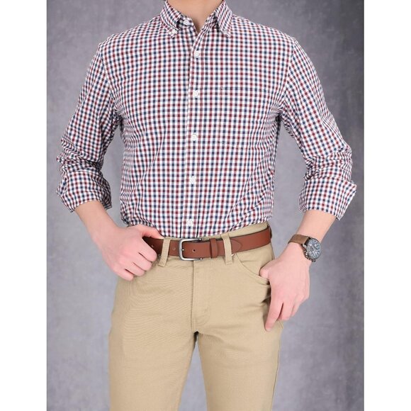 🆕Timberland Men's Dark Brown 35mm Classic Buckle Jean Leather Belts - Picture 5 of 7